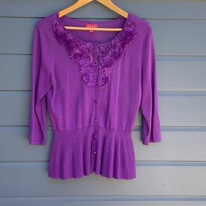 Bright purple sweater